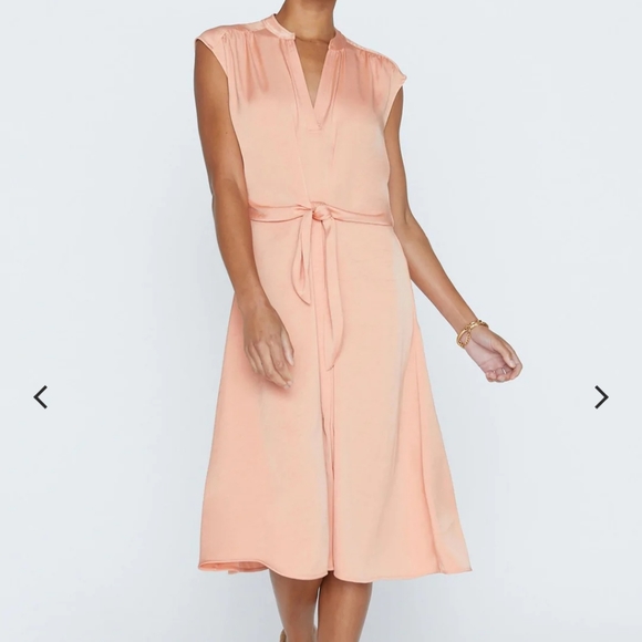 Brochu Walker The Austin Tie Dress Samoa Peach Color Size M - Picture 10 of 12